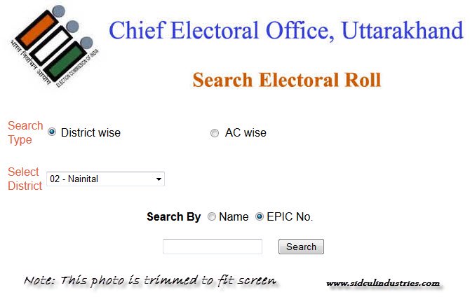 Voter name search Uttarakhand