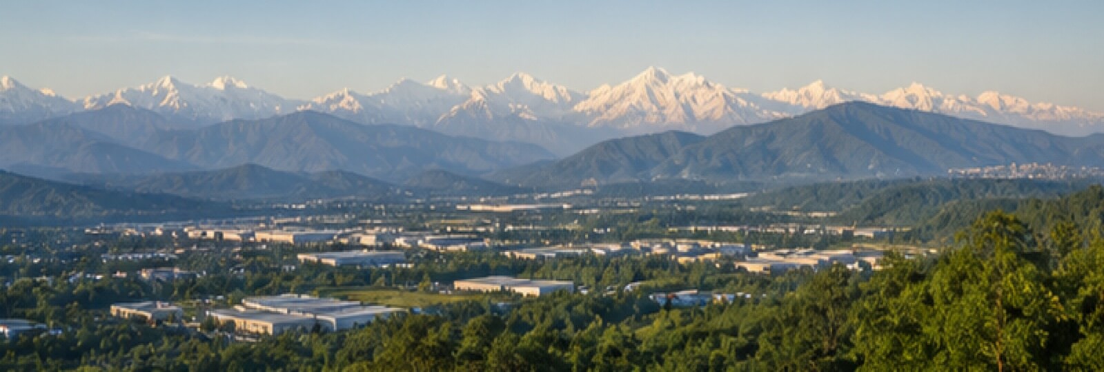 Industrial estates across Uttarakhand with the Himalayan foothills